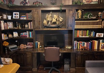 Eclectic Knotty Pine Office